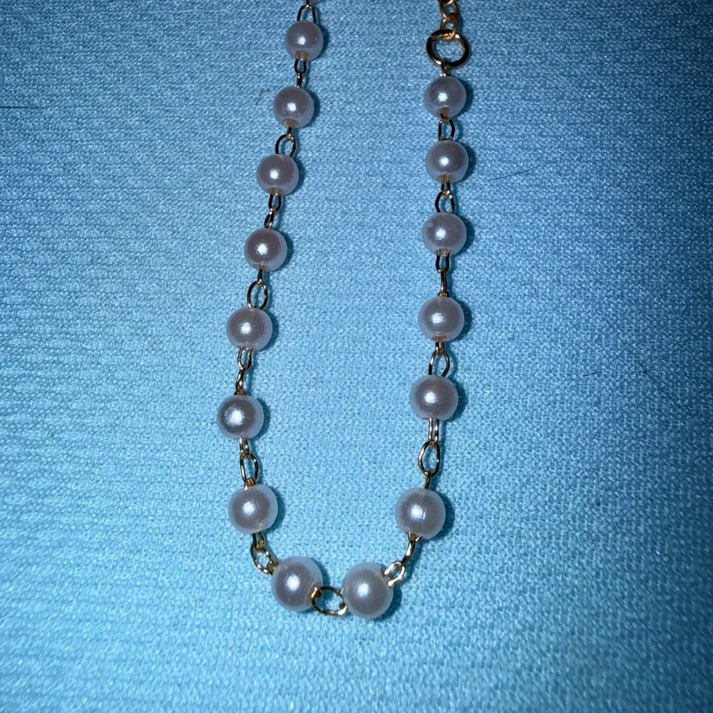 Wild Fable Necklace Set Kids OS Butterfly Heart Pearl Gold Tone 4PC